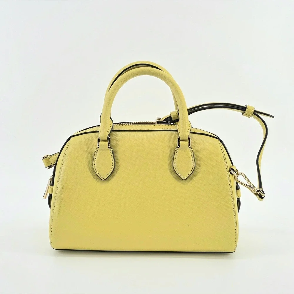 Kate Spade Preppy Satchel Saffiano Leather Crossbody Handbag Women's Yellow